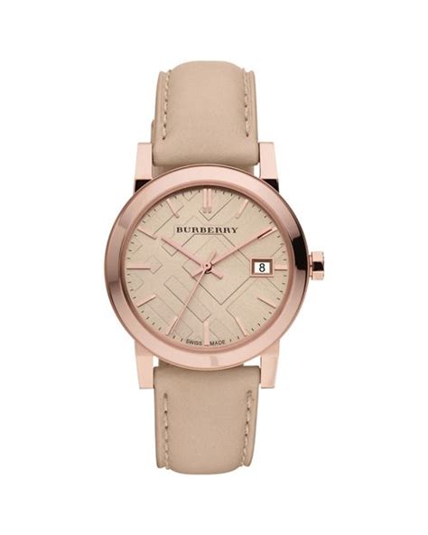 Watch, Women's Swiss Nude Leather Strap 34mm BU9109.